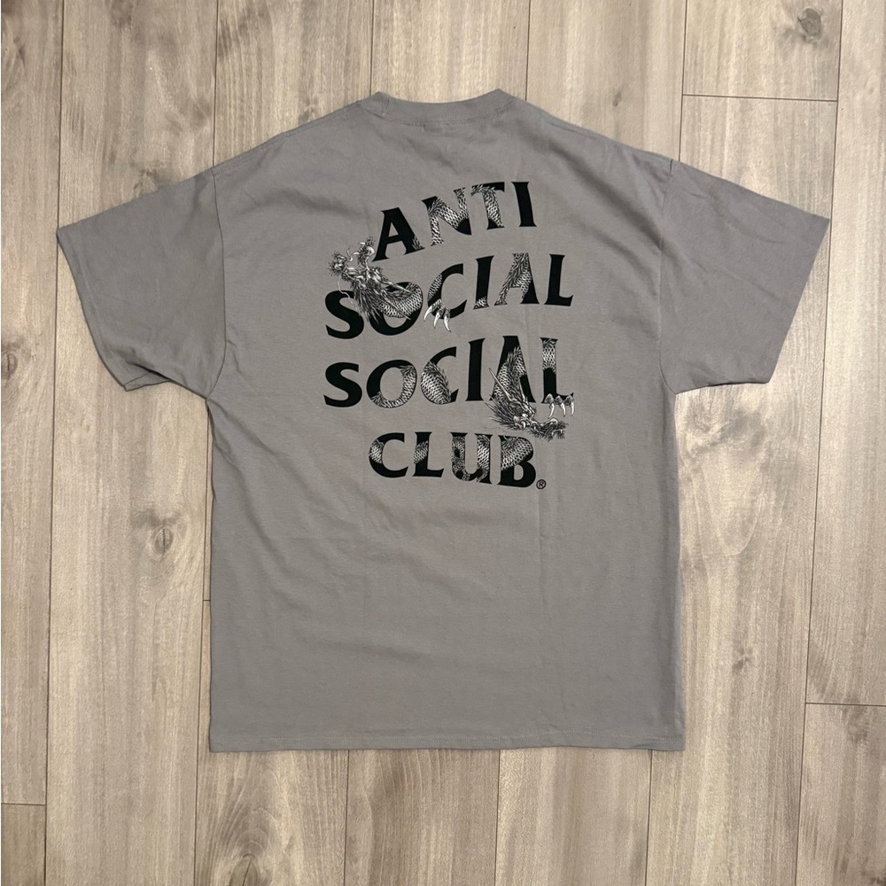 Anti Social Social Club Japan Exclusive Tatz Light Charcoal Gray Tee. Sz: XL